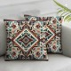 Ulloord Square Fabric Print Brown Hue Hidden Zipper Home Sofa Decorative Throw Pillow Cover Cushion Case Design Printed Pillowcase