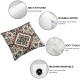 Ulloord Square Fabric Print Brown Hue Hidden Zipper Home Sofa Decorative Throw Pillow Cover Cushion Case Design Printed Pillowcase