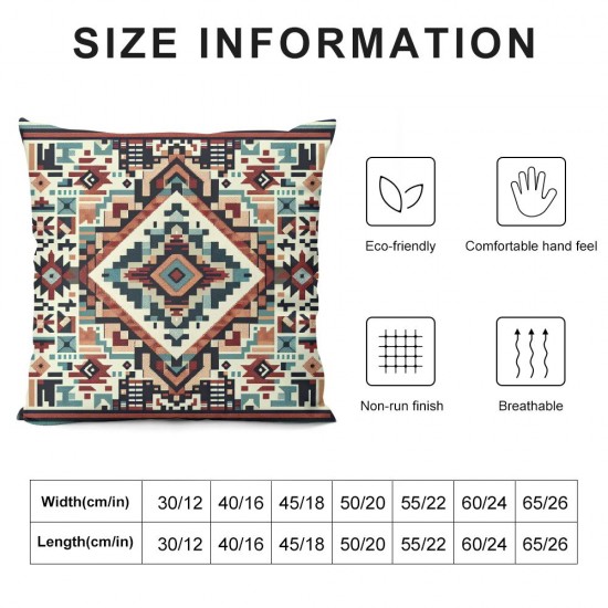 Ulloord Square Fabric Print Brown Hue Hidden Zipper Home Sofa Decorative Throw Pillow Cover Cushion Case Design Printed Pillowcase