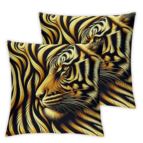 Ulloord Brown Zebra Skin Hidden Zipper Home Decorative Throw Pillow Cover Cushion Case Design Printed Pillowcase