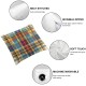 Ulloord Romantic Square Dress Tartan Plaid Hidden Zipper Home Sofa Decorative Throw Pillow Cover Cushion Case Design Printed Pillowcase