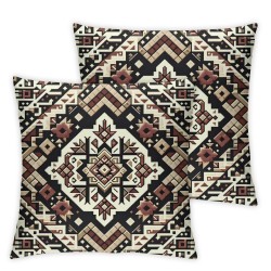 Ulloord Square Khaki Red Tan Hidden Zipper Home Sofa Decorative Throw Pillow Cover Cushion Case Design Printed Pillowcase