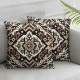 Ulloord Square Khaki Red Tan Hidden Zipper Home Sofa Decorative Throw Pillow Cover Cushion Case Design Printed Pillowcase