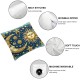 Ulloord Romantic Square Stars Hidden Zipper Home Sofa Decorative Throw Pillow Cover Cushion Case Design Pillowcase