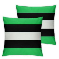 Ulloord Lime Green Gray Black and White Modern Hidden Zipper Home Sofa Decorative Throw Pillow Cover Cushion Case European Square Design Printed Pillowcase