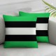 Ulloord Lime Green Gray Black and White Modern Hidden Zipper Home Sofa Decorative Throw Pillow Cover Cushion Case European Square Design Printed Pillowcase