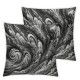 Ulloord Romantic White Silver Gray Carra Marble Stone Abstract Hidden Zipper Home Sofa Decorative Throw Pillow Cover Case Square Design Polyester Printed Pillowcase