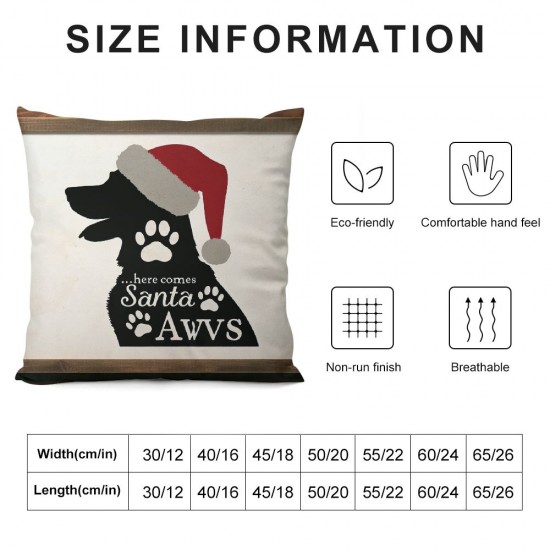 Ulloord Christmas Pillow Covers Christmas Dog Cat Throw Pillow Case Decorative Cute Animal Cushion Cover for Home Couch Sofa Farmhouse Decor,