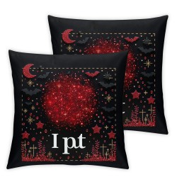 Ulloord AnyDesign Halloween Pillow Covers Throw Pillow Case Halloween Witch Sisters Cushion Covers Cushion Cases for Home Office Halloween Sofa Bed Decoration,