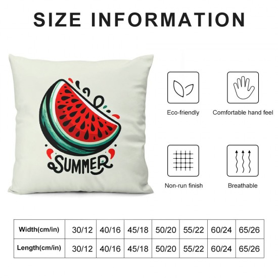 Ulloord  Throw Pillow Covers Sweet Summer Beach Cushion Case Farmhouse Decorative Pillow Case for Outdoor Activity Sofa Home Couch Office,