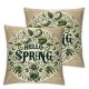 Ulloord  Spring Pillow Covers  Spring Green Leaves Throw Pillowcase Modern Home Sofa Bedroom Living Room Holiday Cushion Case Decorations