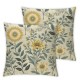 Ulloord Pillow Covers Yellow Floral Cushion Case Retro Oil Painting Flower Decorative Throw Pillow Case for Home Couch Sofa Living Room Decoration,