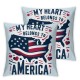 Ulloord Pillow Covers American Flag Throw Pillow Case Decorative Pillow Case Cushion Cover for Home Office Sofa Couch,