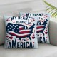 Ulloord Pillow Covers American Flag Throw Pillow Case Decorative Pillow Case Cushion Cover for Home Office Sofa Couch,