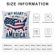 Ulloord Pillow Covers American Flag Throw Pillow Case Decorative Pillow Case Cushion Cover for Home Office Sofa Couch,