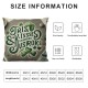 Ulloord Saying Pillow Cover Green Throw Pillow Case Lucky Farmhouse Cushion Cover for Home Office Sofa Couch,