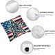 Ulloord Happy Pillow Covers American Flag Stars Stripes Cushion Case Cushion Cover for Home Office Sofa Couch Decoration Supplies,