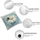 Ulloord Daisy Flower Throw Pillow Covers Blue White Pillow Case Summer Spring Bee Cushion Case for Home Indoor Outdoor Sofa Couch Office,