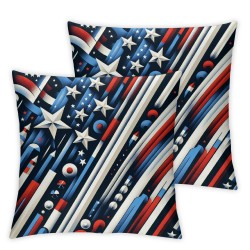 Ulloord Pillow Covers American Flag Throw Pillow Case Stars Stripes Cushion Cover for Home Office Sofa Couch Decor,