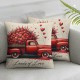 Ulloord Valentine's Day Pillow Covers Bicycle Throw Pillow Case All You Need is Love Cushion Cover for Home Couch Sofa Wedding Anniversary Decoration,