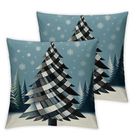 Ulloord AnyDesign Christmas Throw Pillow Covers Sage Green Christmas Tree Truck Pillow Case Winter Farmhouse Decorative Cushion Case for Home Office Room Couch Sofa,