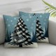 Ulloord AnyDesign Christmas Throw Pillow Covers Sage Green Christmas Tree Truck Pillow Case Winter Farmhouse Decorative Cushion Case for Home Office Room Couch Sofa,