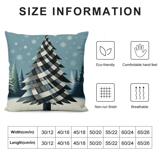 Ulloord AnyDesign Christmas Throw Pillow Covers Sage Green Christmas Tree Truck Pillow Case Winter Farmhouse Decorative Cushion Case for Home Office Room Couch Sofa,