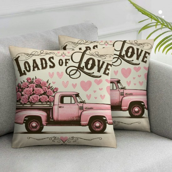 Ulloord Valentine's Day Pillow Cover Throw Pillow Case Love Cushion Cover for Sofa Wedding Decor,