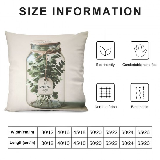 Ulloord Spring Pillow Covers Flowers Floral Throw Pillowcase Home Sofa Bedroom Living Room Holiday Decor Cushion Case Decorations