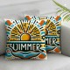 Ulloord  Summer Pillow Covers  Simple Sun Art Pillows Covers Summer Farmhouse Cushion Case Decor for Sofa Couch