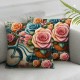 Ulloord  Spring Pillow Covers  Spring Bike Flowers Throw Pillowcase Home Sofa Bedroom Living Room Holiday Cushion Case Farmhouse Decorations