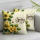 Ulloord Spring Pillow Covers Sunflower Floral Throw Pillowcase Spring Home Sofa Bedroom Living Room Holiday Cushion Case Decorations