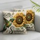 Ulloord Summer Pillow Covers  Sunflower Throw Pillow Covers Summer Farmhouse Cushion Case Decor for Sofa Couch