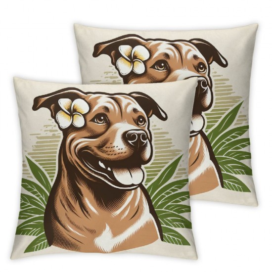 Ulloord Summer Pillow Covers Throw Pillowscase Summer Cushion Case Dog Decorations for Sofa Couch