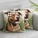 Ulloord Summer Pillow Covers Throw Pillowscase Summer Cushion Case Dog Decorations for Sofa Couch