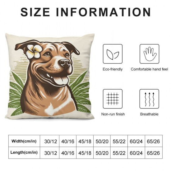 Ulloord Summer Pillow Covers Throw Pillowscase Summer Cushion Case Dog Decorations for Sofa Couch