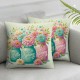 Ulloord Spring Pillow Covers  Flower Floral Throw Pillowcase Seasonal Summer Home Sofa Bedroom Living Room Holiday Decor Cushion Case