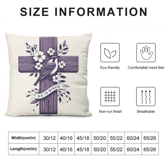 Ulloord Pillow Covers It is Finished Floral Cross Pillowcases Decorations for Sofa Couch Bedroom Living Room Cushion Case Decor