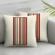 Ulloord Valentine's Day Pillow Covers Red White Throw Pillow Case Stripes Love Cushion Cover for Home Couch Sofa Wedding Anniversary Decoration,