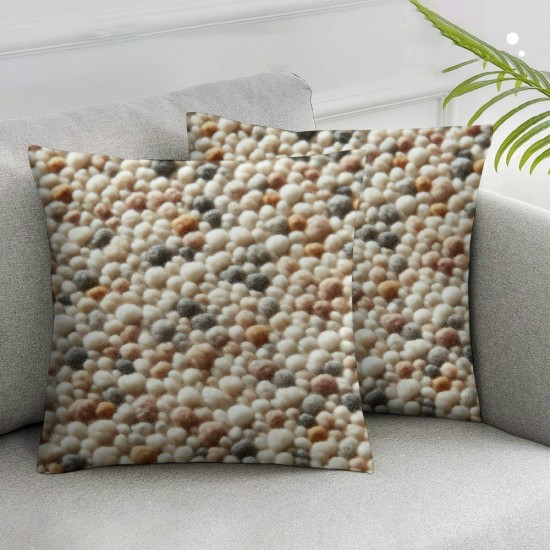 Ulloord Decorative Throw Pillow Cover Inch Textured Square Sofa Pillow for Living Room , , Buttery Cream