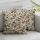 Ulloord Decorative Throw Pillow Cover Inch Textured Square Sofa Pillow for Living Room , , Buttery Cream