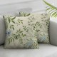 Ulloord  Eucalyptus Leaves Pillow Cover Blue Green Summer Flower Throw Pillow Case Greenery Decoration Cushion Case for Outdoor Activity Sofa Home Couch Office Car,