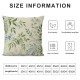 Ulloord  Eucalyptus Leaves Pillow Cover Blue Green Summer Flower Throw Pillow Case Greenery Decoration Cushion Case for Outdoor Activity Sofa Home Couch Office Car,