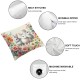 Ulloord Pillow Covers ” Rabbit Bunny Gnome Throw Pillow Case Floral Decorative Pillow Case Holiday Cushion Cover for Farmhouse Home Office Sofa Decoration,