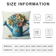 Ulloord AnyDesign Spring Flower Pillow Covers Gray Floral Dots Throw Pillow Case  Home Decorative Cushion Cover for Office Home Sofa Couch Supplies,