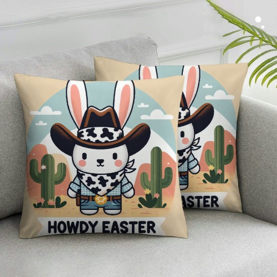 Ulloord Pillow Covers Howdy Throw Pillowcase Home Sofa Bedroom Cushion Case Seasonal Farmhouse Decorations