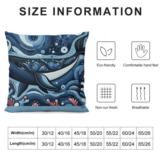 Ulloord Summer Pillow Covers Throw Pillow Covers Ocean Summer Cushion Case Decor for Sofa Couch