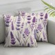 Ulloord  Spring Pillow Covers Lavender Floral Throw Pillowcase Purple Home Sofa Bedroom Living Room Holiday Cushion Case Farmhouse Decorations