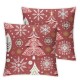 Ulloord Christmas Pillow Covers Christmas Pink Trees Throw Pillow Covers Winter Pillowcase Home Decor Living Room House Decorative Cushion Case for Sofa Couch