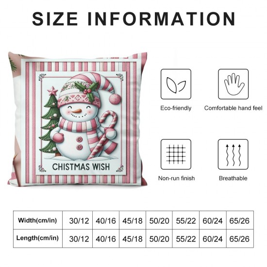 Ulloord Christmas Pillow Covers Christmas Tree Throw Pillow Covers Red Nose Pillowcase Home Decor Living Room Decorative Cushion Case for Sofa